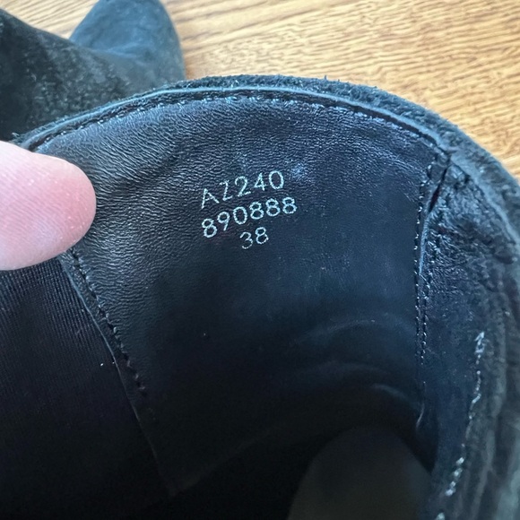 BODEN Black Suede Heeled Ankle Boots Booties Leather Pull On‎ Stretch 38 - Picture 8 of 9